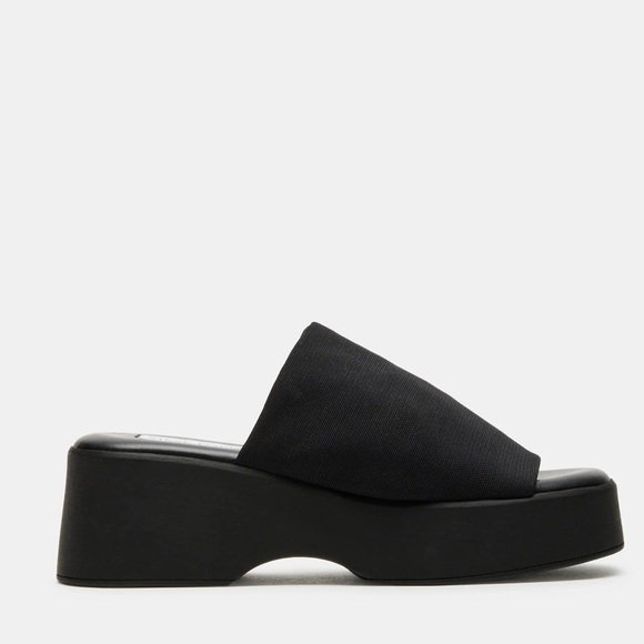 Steve Madden Shoes - Steve Madden Slinky30 Black Platform Sandal Wedge Heels Y2K 2000s